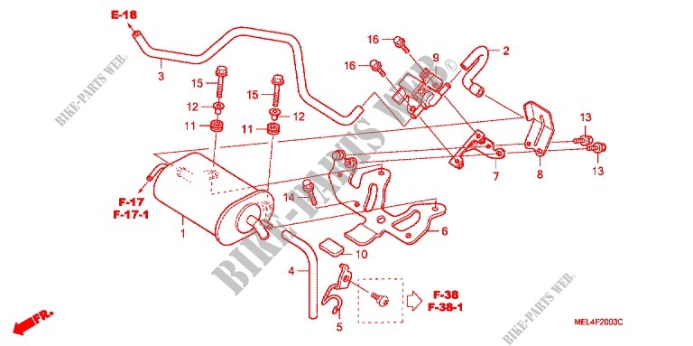AIR INJECTION SYSTEM (AC) for Honda CBR 1000 RR 2006