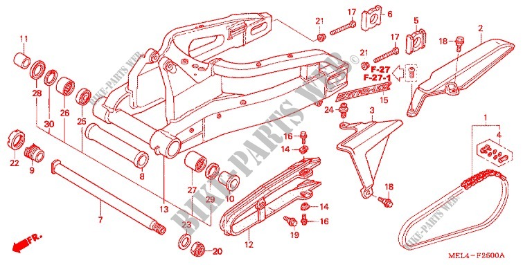 SWINGARM   CHAIN CASE for Honda CBR 1000 RR 2006