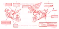 CAUTION LABEL (1) for Honda CBR 1000 RR BLACK 2008