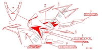 STICKERS (4) for Honda CBR 1000 RR HURRICANE 2010