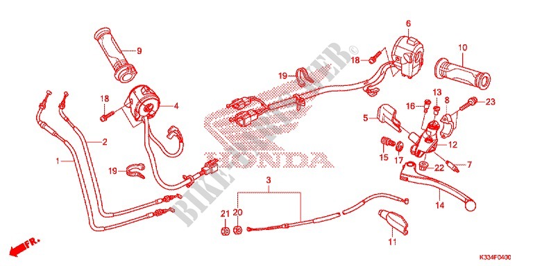 LEVER   SWITCH   CABLE (1) for Honda CBR 300 ABS HRC TRICOLOR 2015