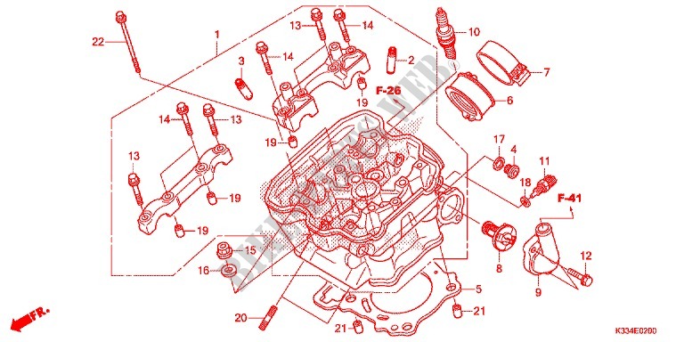 CYLINDER HEAD COVER for Honda CBR 300 ABS 2015