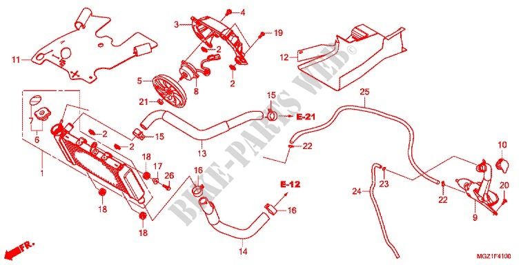 RADIATOR for Honda CBR 400 R ABS 2013
