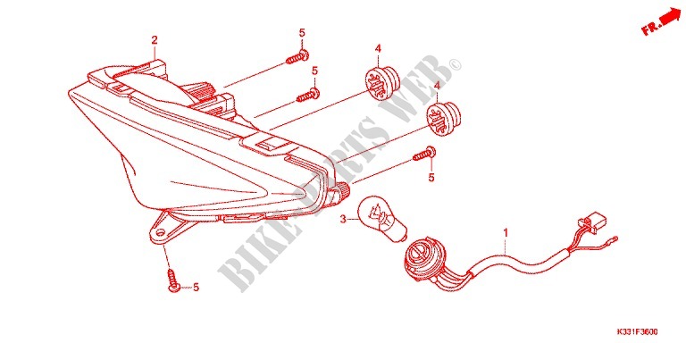 TAILLIGHT (2) for Honda CBR 250 R ABS 2016