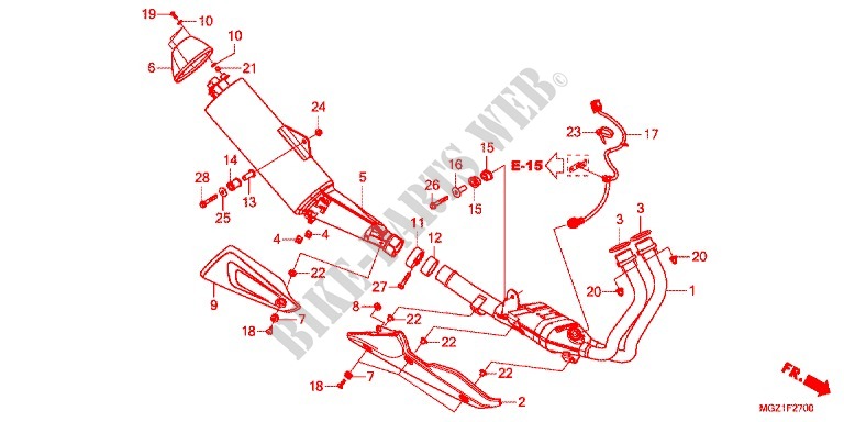 EXHAUST MUFFLER (2) for Honda CBR 400 X 2013