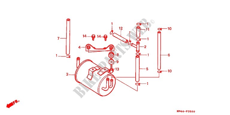AIR INJECTION SYSTEM (AC) for Honda CBR 600 F HURRICANE 1988