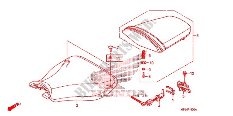 SINGLE SEAT (2) for Honda CBR 600 RR ABS 2009