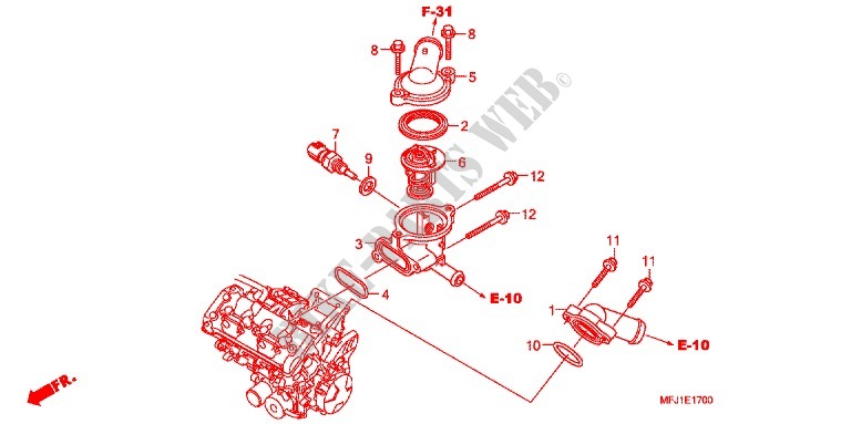 THERMOSTAT for Honda CBR 600 RR ABS 2010