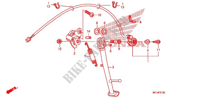 MAIN STAND   BRAKE PEDAL for Honda CBR 600 RR ABS 2010
