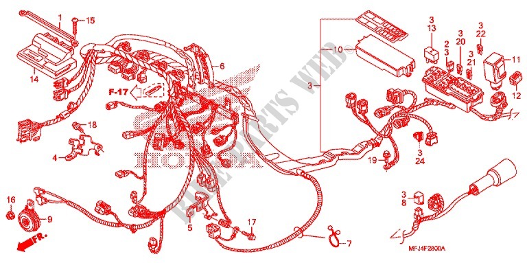 WIRE HARNESS for Honda CBR 600 RR ABS 2010