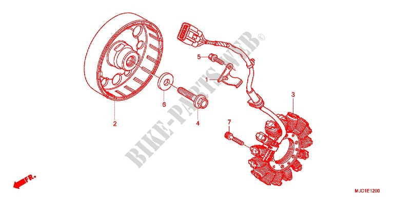 LEFT CRANKCASE COVER   ALTERNATOR (2) for Honda CBR 600 RR ABS TRICOLOR 2013
