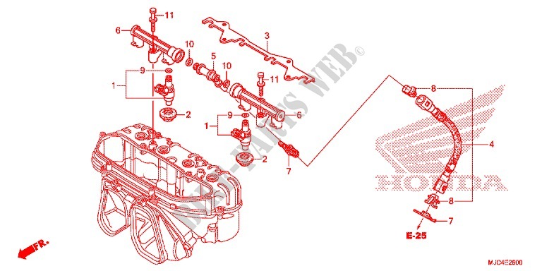 FUEL INJECTOR for Honda CBR 600 RR ABS 2013