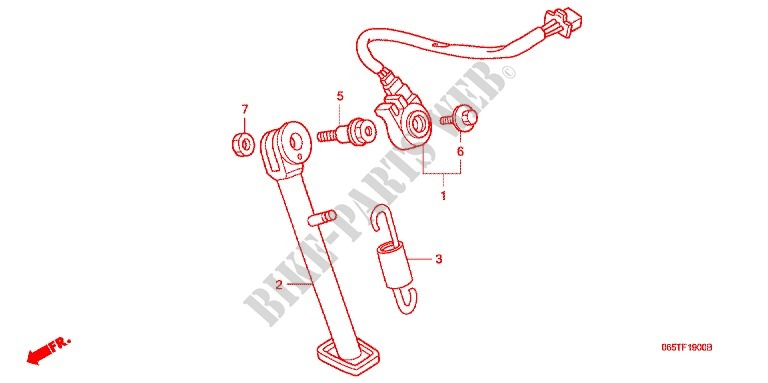 MAIN STAND   BRAKE PEDAL for Honda BENLY CD 50 SPECIAL 1999