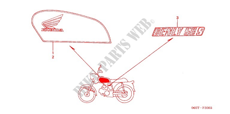 STICKERS (CD50SX) for Honda BENLY CD 50 SPECIAL 1999