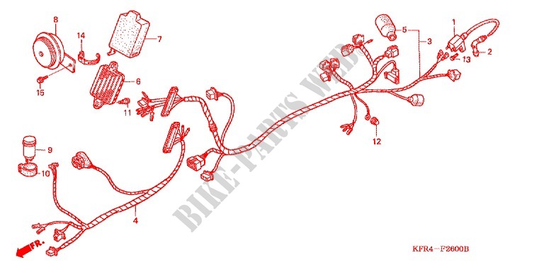 WIRE HARNESS for Honda CN 250 HELIX 2005