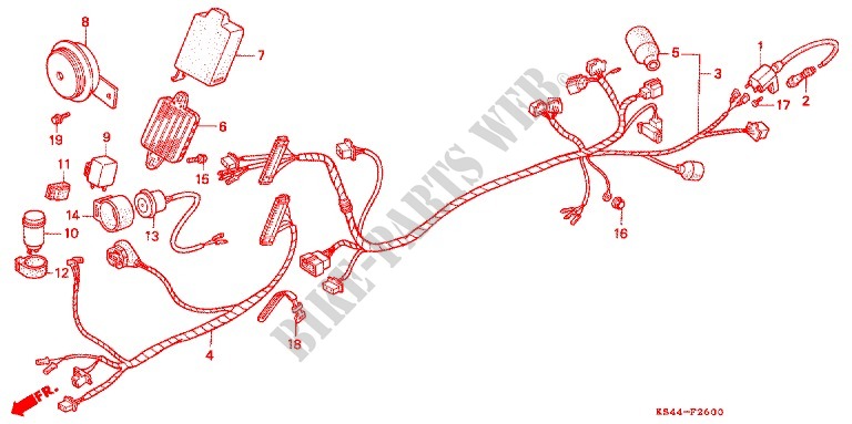 WIRE HARNESS for Honda CN 250 HELIX 1994