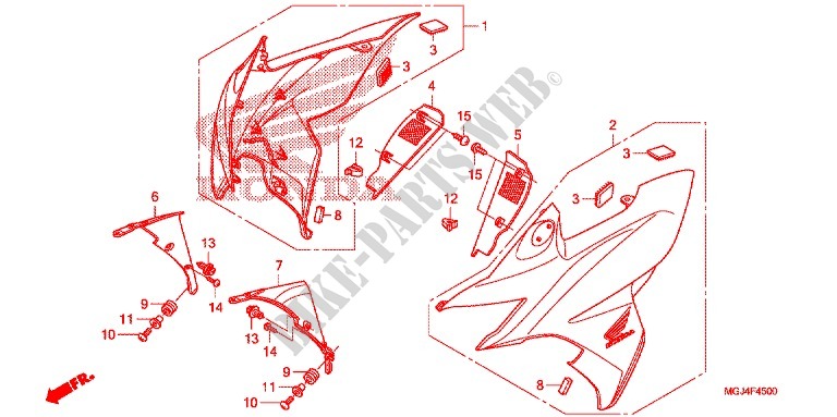 FRONT COWL for Honda CBF 1000 F ABS 2010