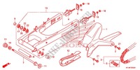 SWINGARM   CHAIN CASE for Honda CBR 250 R BLACK 2011