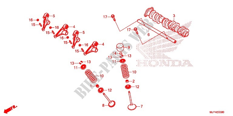 CAMSHAFT for Honda AFRICA TWIN 1000 DCT RED 2016