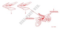 STICKERS (CRF80F'04/CRF100F'04) for Honda CRF 100 2004