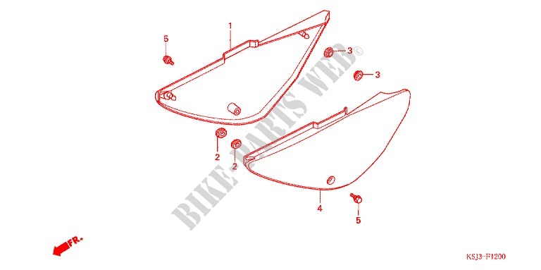 SIDE COVERS for Honda CRF 100 2004