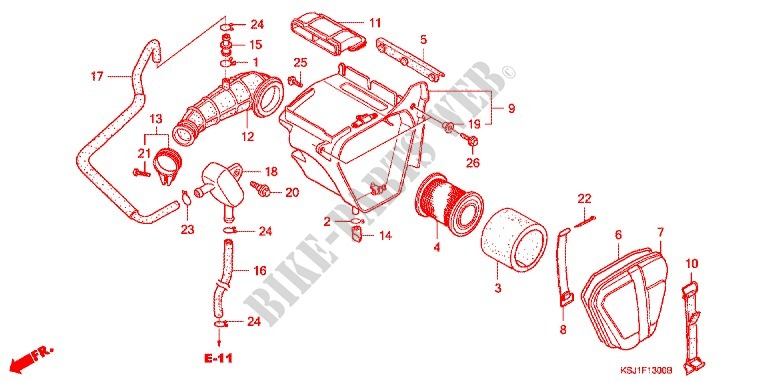 FRONT COVER   AIR CLEANER for Honda CRF 100 2004