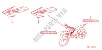 STICKERS (CRF80F'06/CRF100F'06) for Honda CRF 100 2006