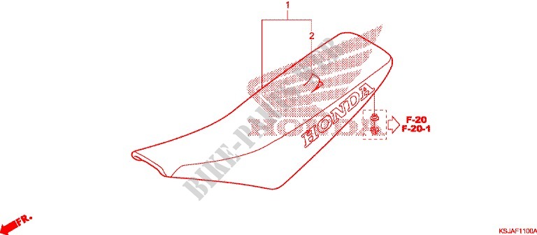 SINGLE SEAT (2) for Honda CRF 100 2011