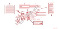 CAUTION LABEL (1) for Honda CRF 250 R 2010