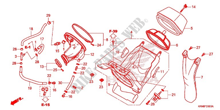 FRONT COVER   AIR CLEANER for Honda CRF 250 R 2014