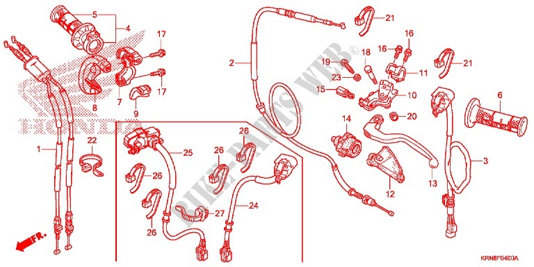 LEVER   SWITCH   CABLE (1) for Honda CRF 250 R 2014
