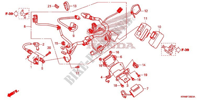 WIRE HARNESS/BATTERY for Honda CRF 250 R 2014