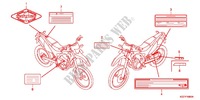 CAUTION LABEL (1) for Honda CRF 250 L SPECIAL EDITION 2013