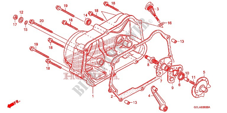 RIGHT CRANKCASE COVER for Honda CRF 50 2012