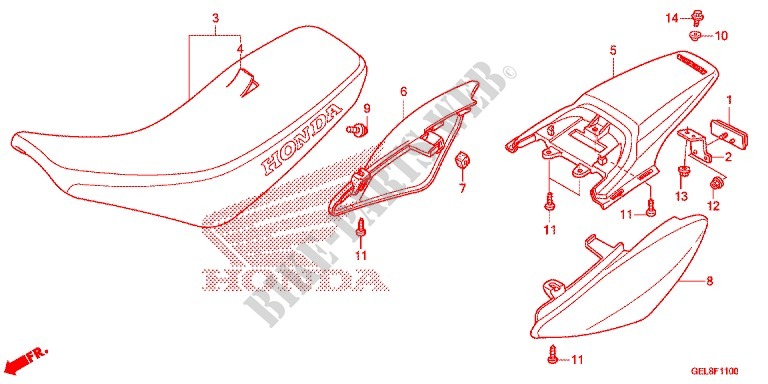 SEAT   REAR FENDER for Honda CRF 50 2013