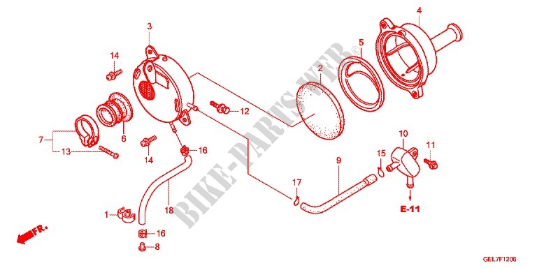 FRONT COVER   AIR CLEANER for Honda CRF 50 2017