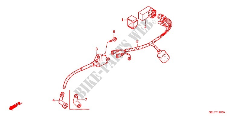 WIRE HARNESS/BATTERY for Honda CRF 50 2017