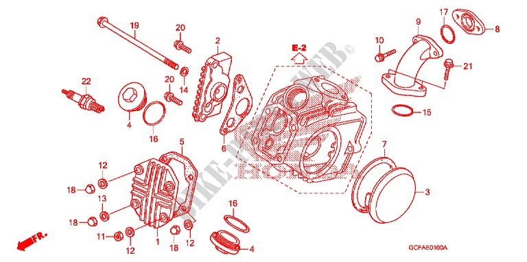 CYLINDER HEAD COVER for Honda CRF 70 2005
