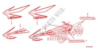 STICKERS (CRF80F'08 '10/CRF100F'08 '10) for Honda CRF 80 2008