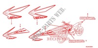 STICKERS (CRF80F'08 '10/CRF100F'08 '10) for Honda CRF 80 2010