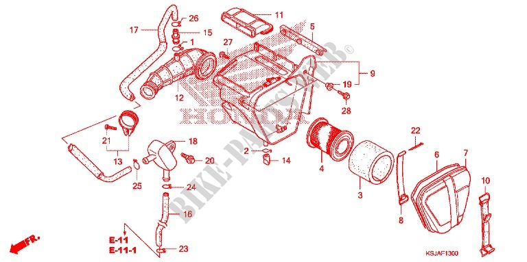 FRONT COVER   AIR CLEANER for Honda CRF 80 2011
