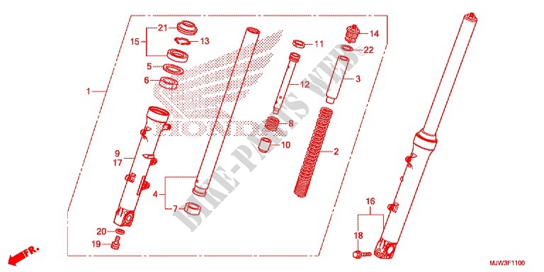 FRONT FORK for Honda CB 500 X ABS 2017