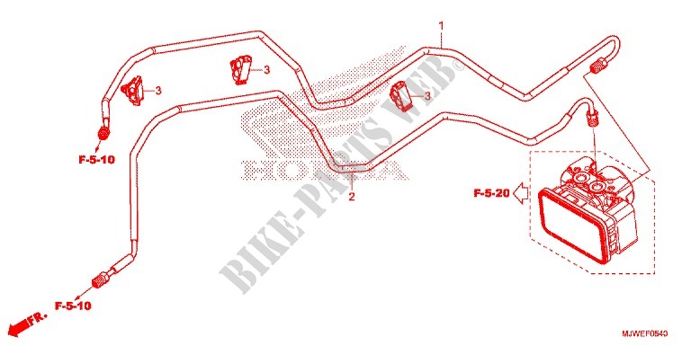 REAR BRAKE HOSE   BRAKE PIPE for Honda CBR 500 R 2017