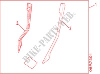 LOWER DEFLECTOR for Honda AFRICA TWIN 1000 ABS RED 2017