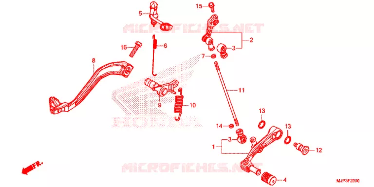 PEDAL Honda MOTO 1000 AFRICA-TWIN 2017  CRF1000DH