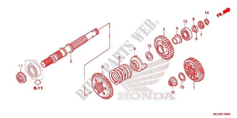 FINAL SHAFT for Honda GL 1800 GOLD WING ABS NAVI 2013