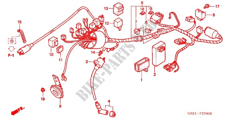 WIRE HARNESS   IGNITION COIL for Honda MAGNA 50 2004