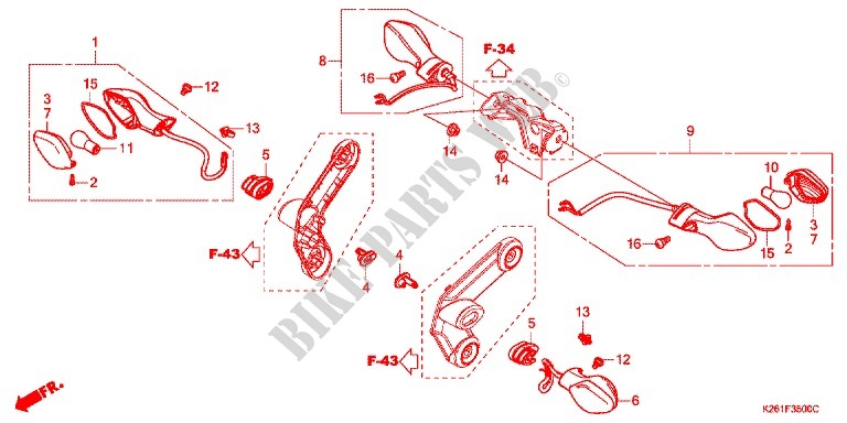 INDICATOR (2) for Honda GROM 125 2014