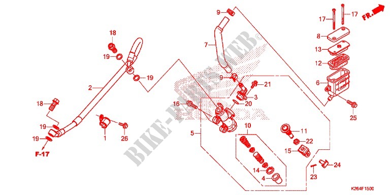 REAR BRAKE MASTER CYLINDER for Honda GROM 125 2014
