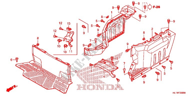BODY   MIDDLE for Honda BIG RED 700 CAMO 2012